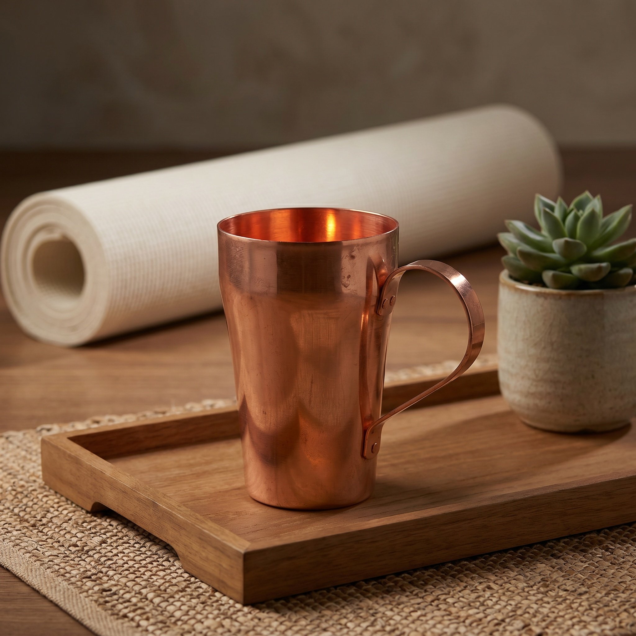 Pure Copper Drinking Cup Hand  - Ayurvedic & Herbal Wellness Kits review and price