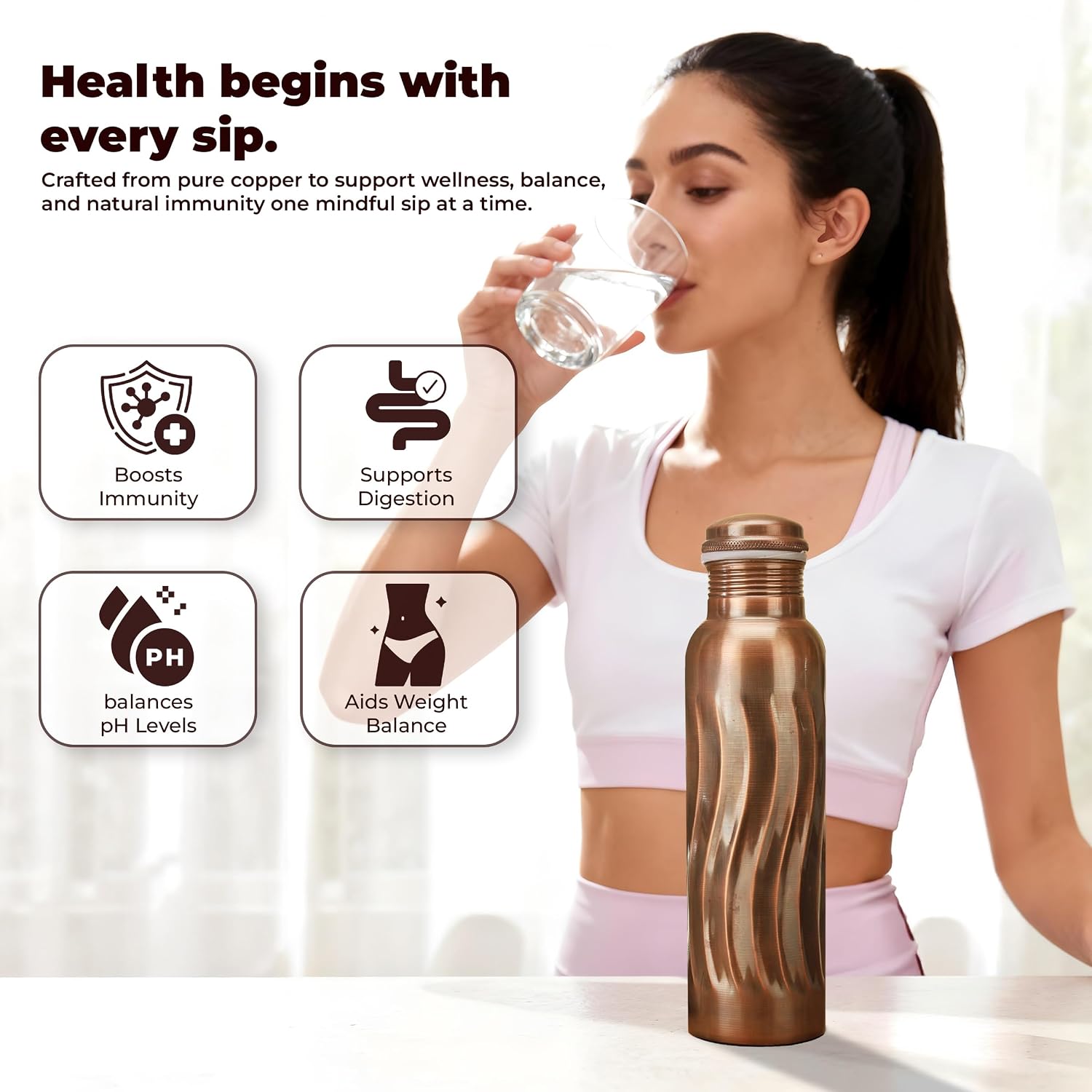 Antique Copper Water Bottles 1 - Ayurvedic & Herbal Wellness Kits review and price