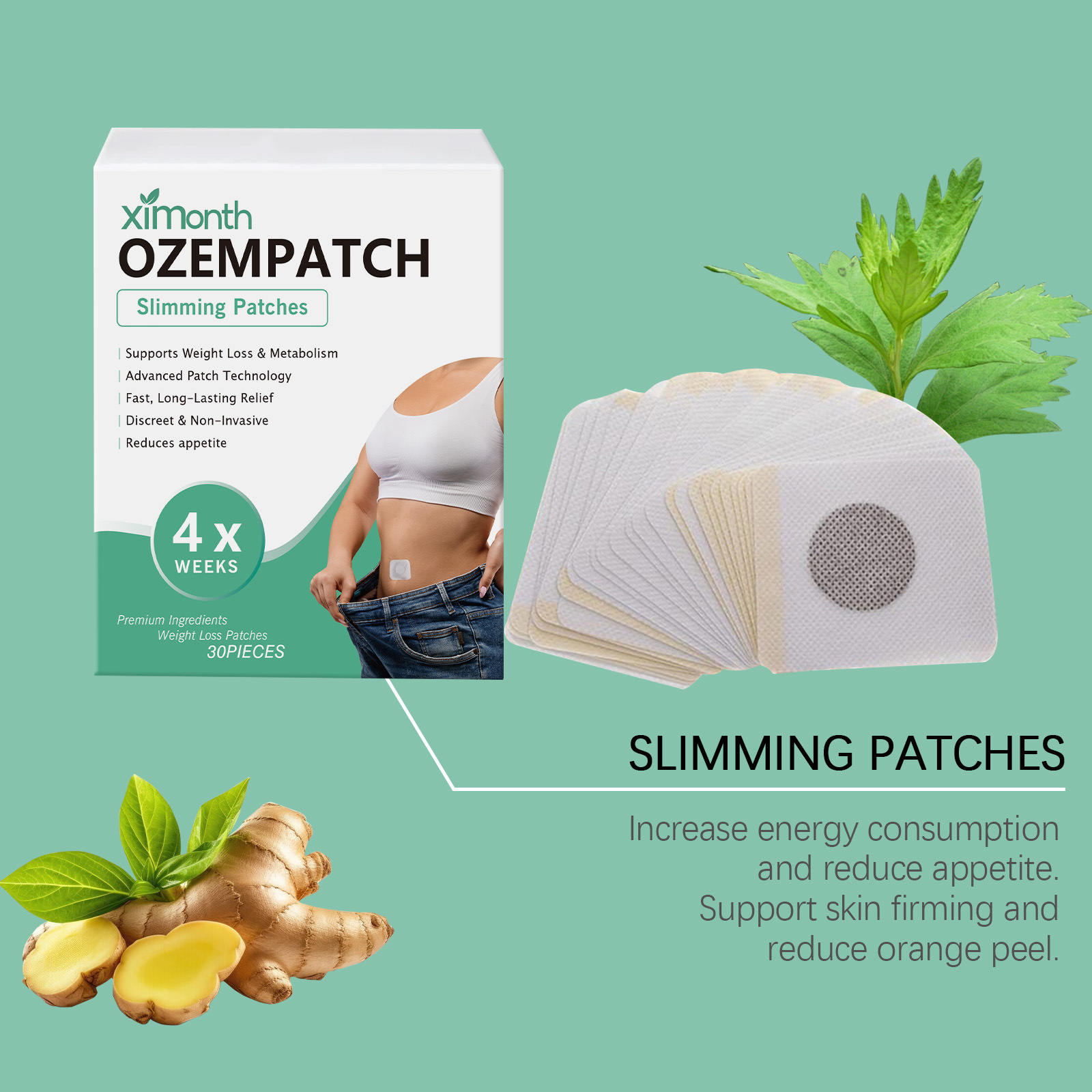 Ximonth Body Shaping Patches I - Herbal Wellness Patches review and price